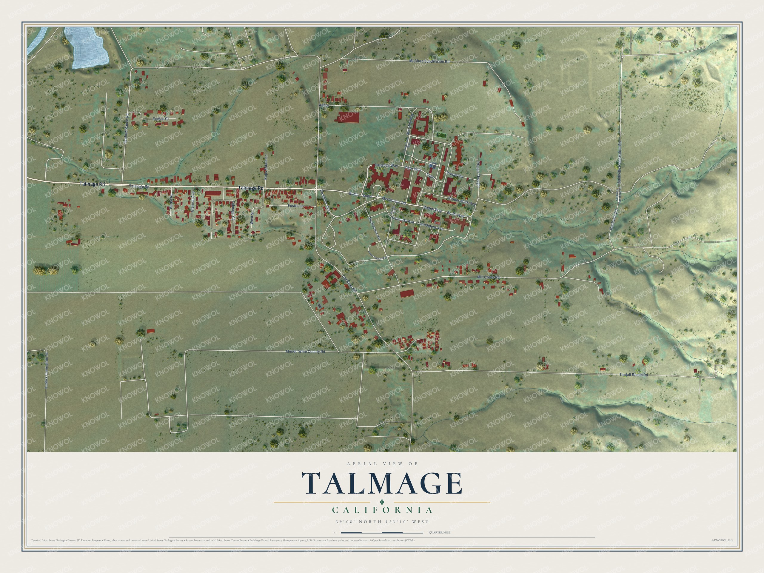 Watermarked full-map preview of Talmage, California