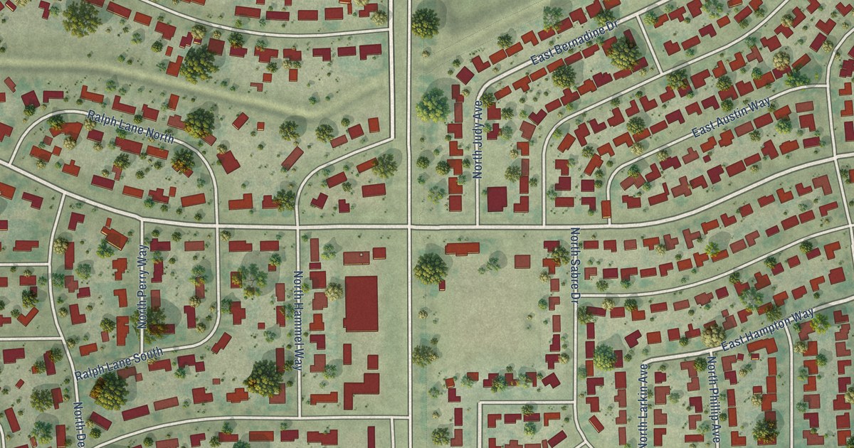 Map of Tarpey Village, California in 2026