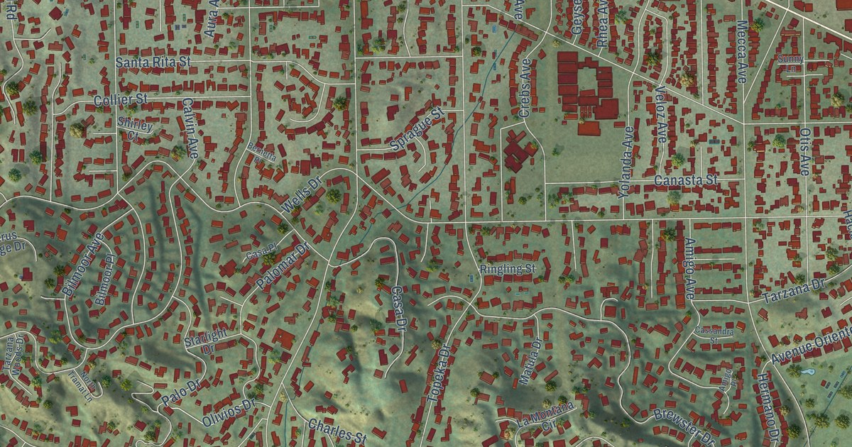 Map of Tarzana, California in 2026