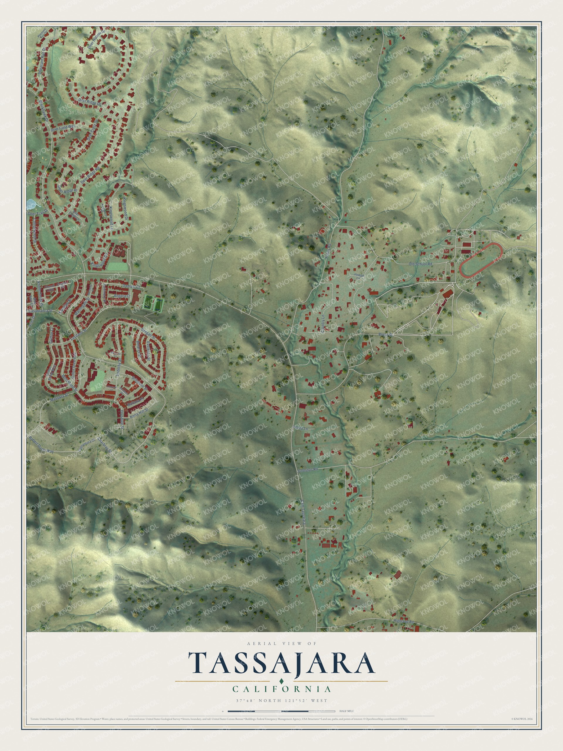 Watermarked full-map preview of Tassajara, California