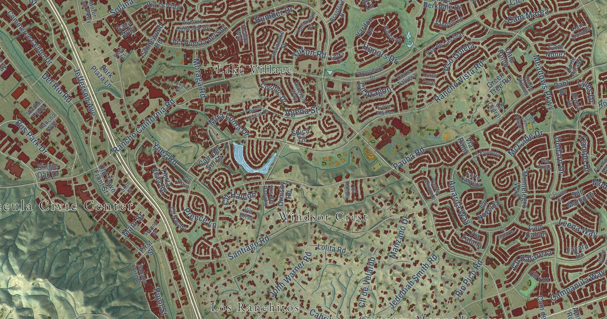 Map of Temecula, California in 2026