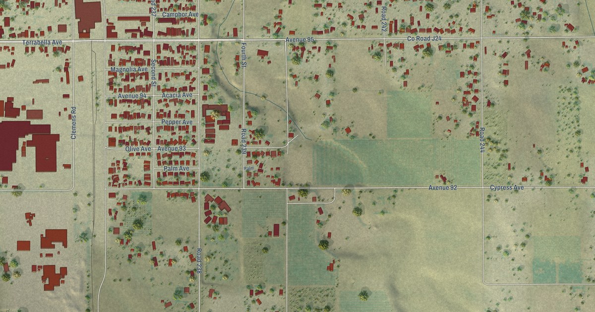 Map of Terra Bella, California in 2026