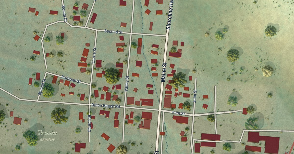 Map of Tomales, California in 2026