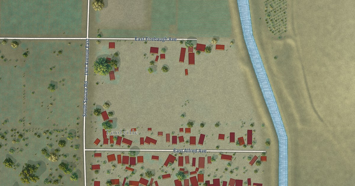 Map of Tooleville, California in 2026