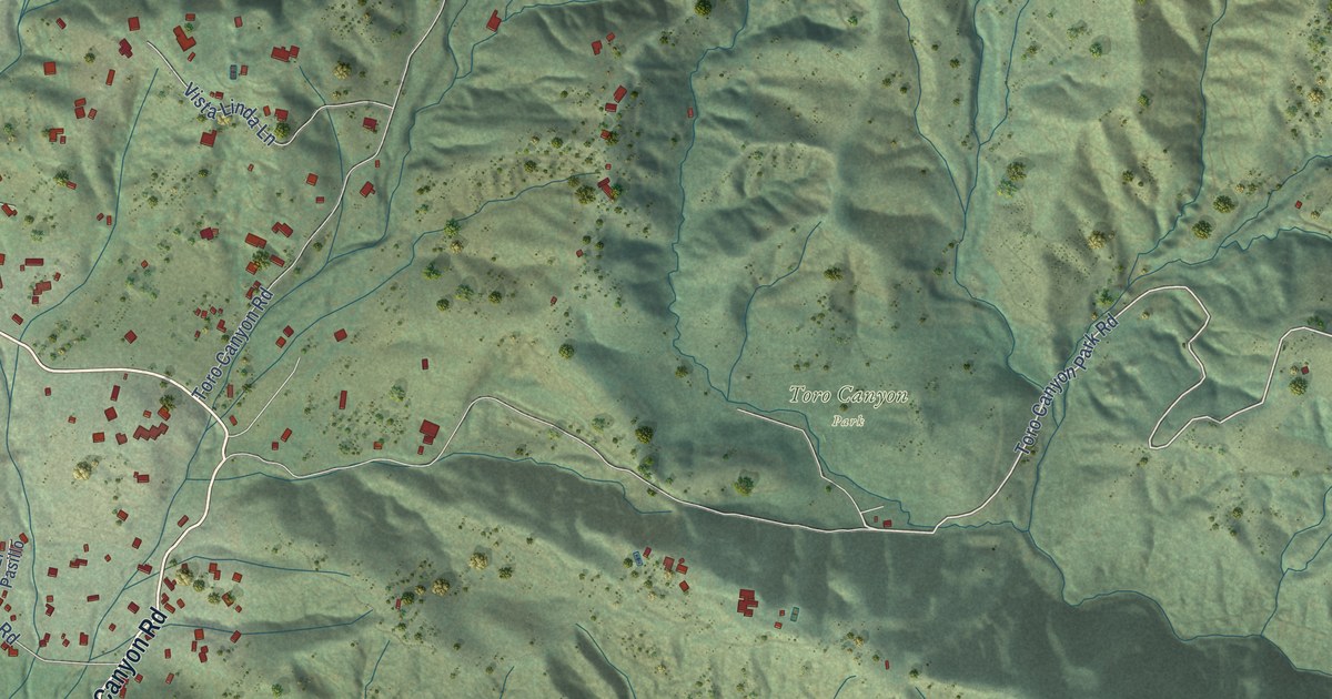 Map of Toro Canyon, California in 2026