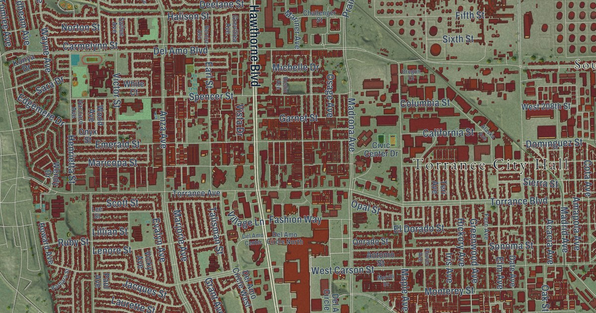 Map of Torrance, California in 2026
