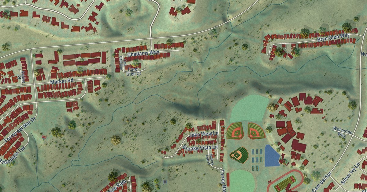 Map of Torrey Highlands, California in 2026