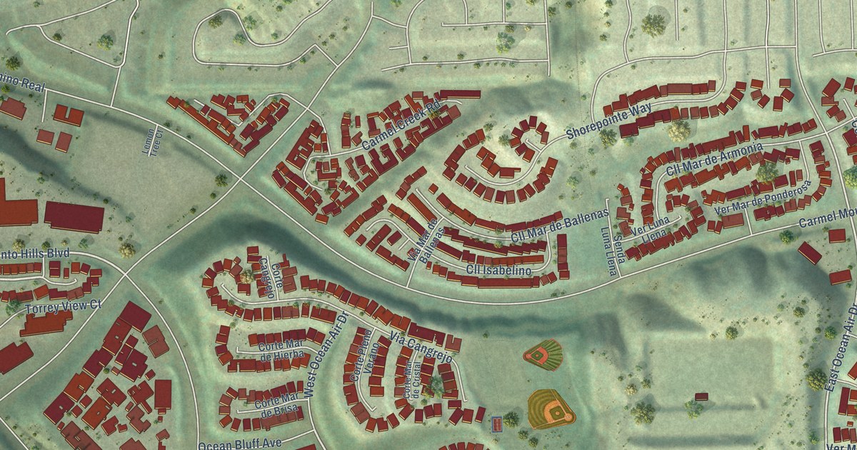 Map of Torrey Hills, California in 2026