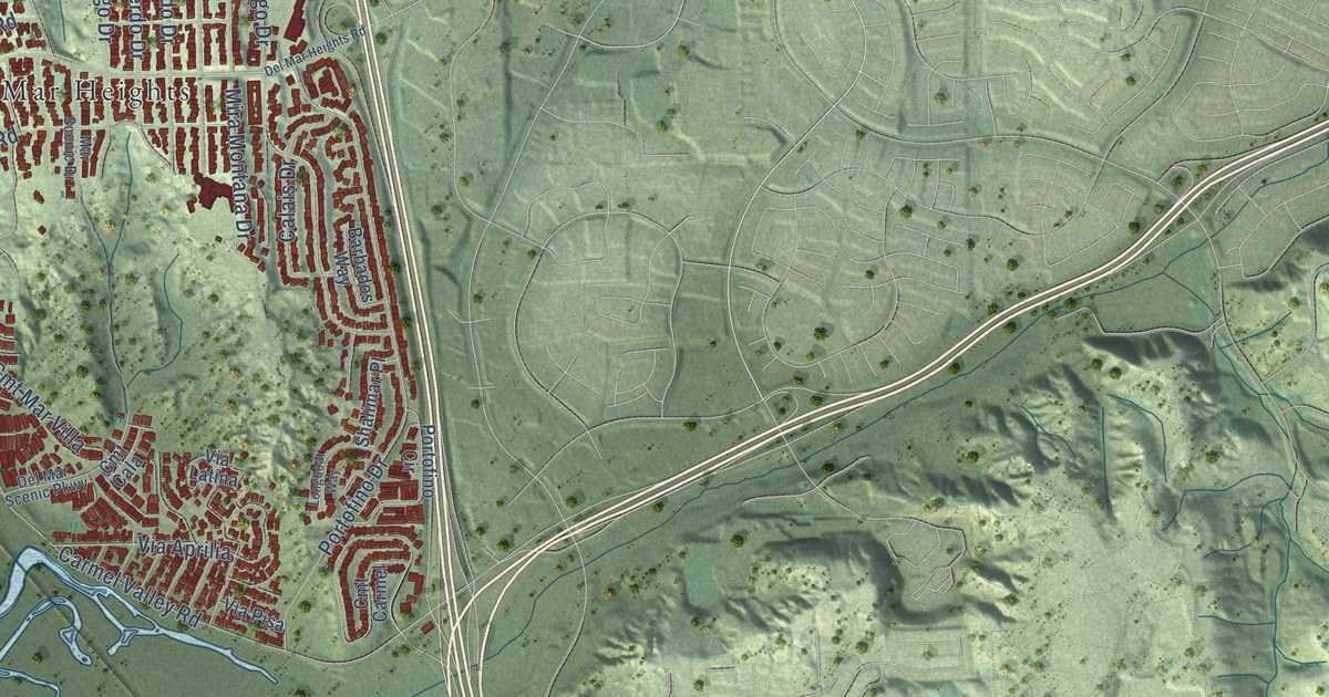 Map of Torrey Pines, California in 2026