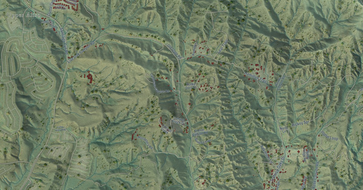 Map of Trabuco Canyon, California in 2026