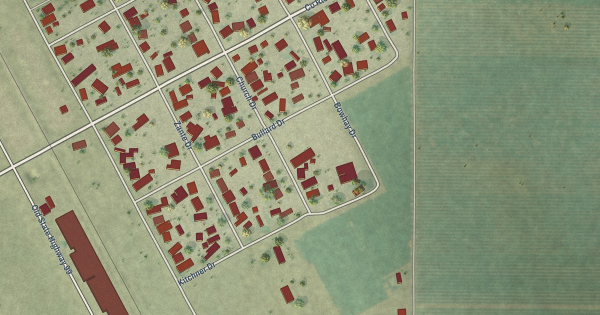 Map of Traver, California in 2026