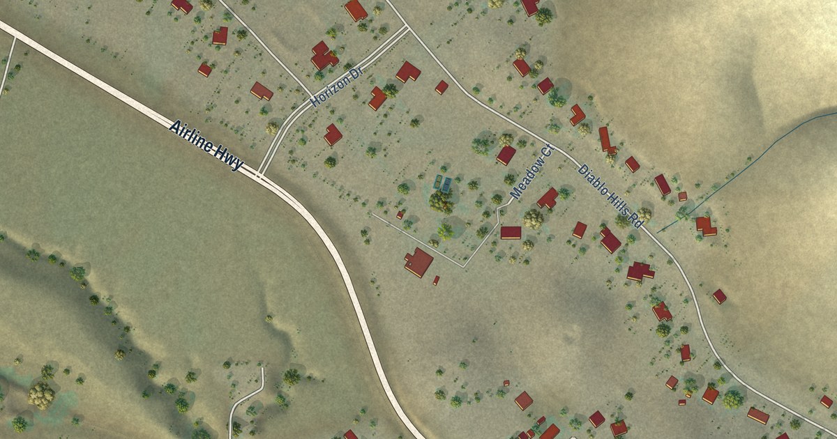 Map of Tres Pinos, California in 2026