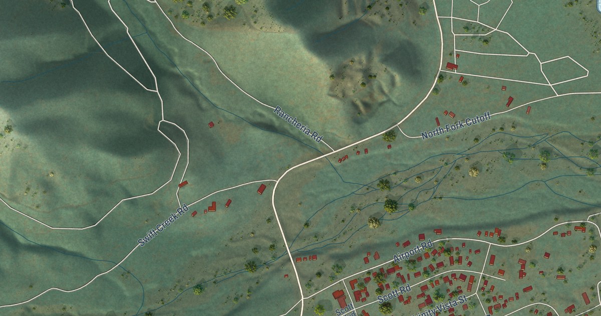 Map of Trinity Center, California in 2026