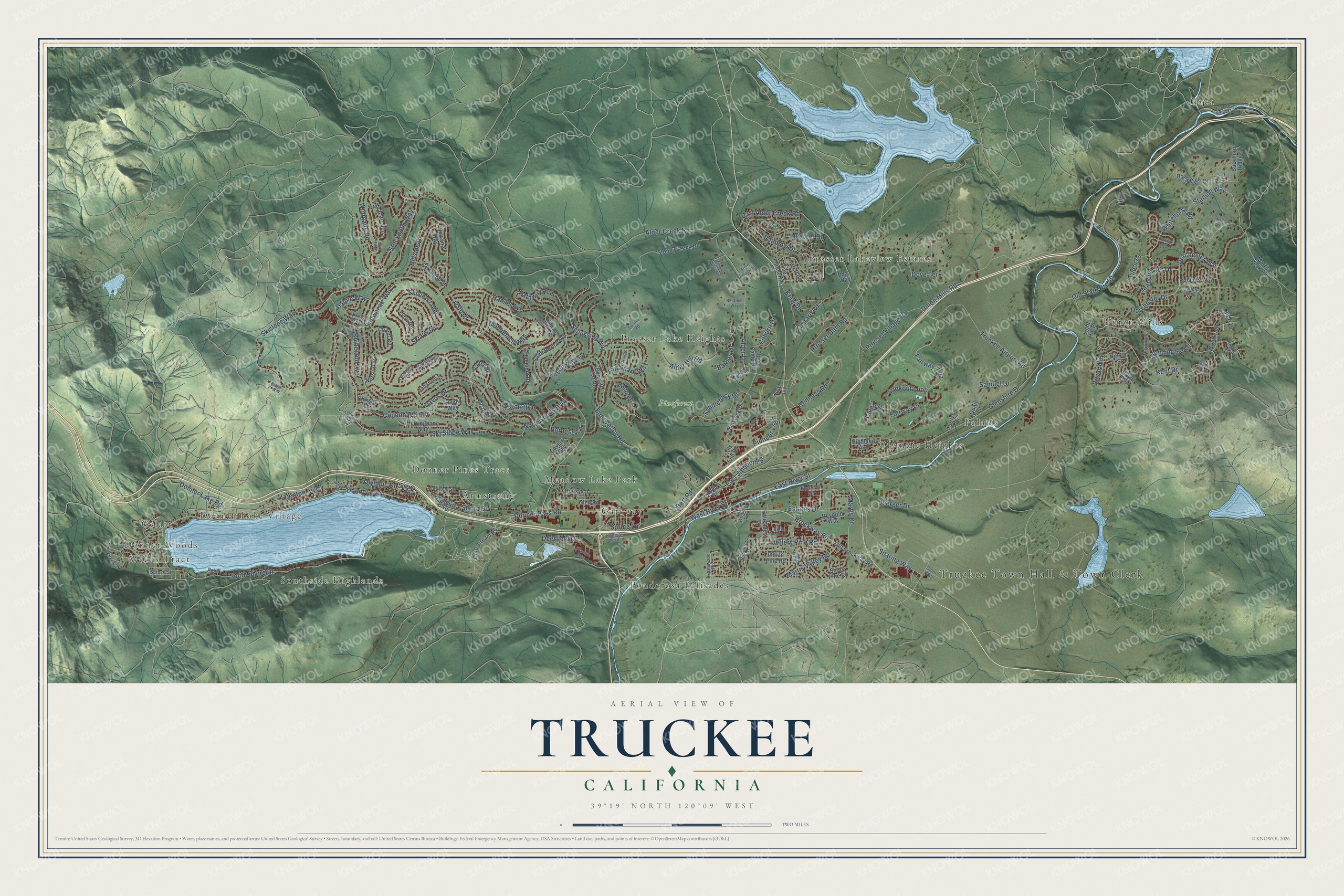 Watermarked full-map preview of Truckee, California