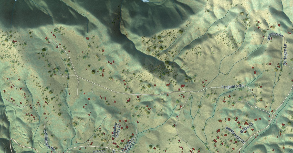 Map of Tuttletown, California in 2026