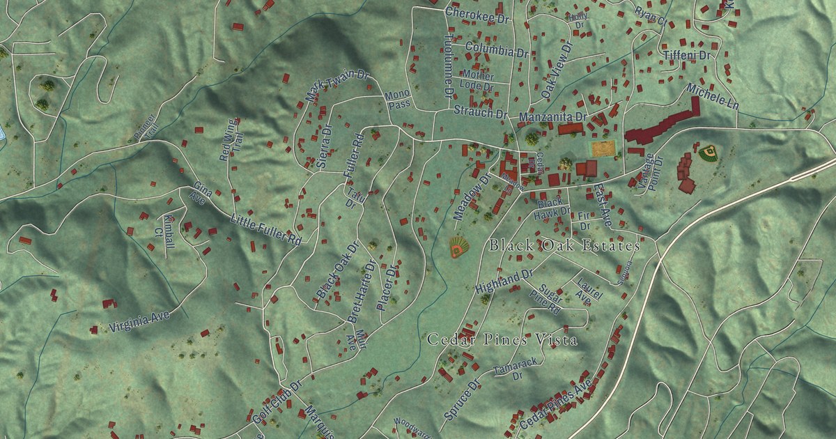 Map of Twain Harte, California in 2026