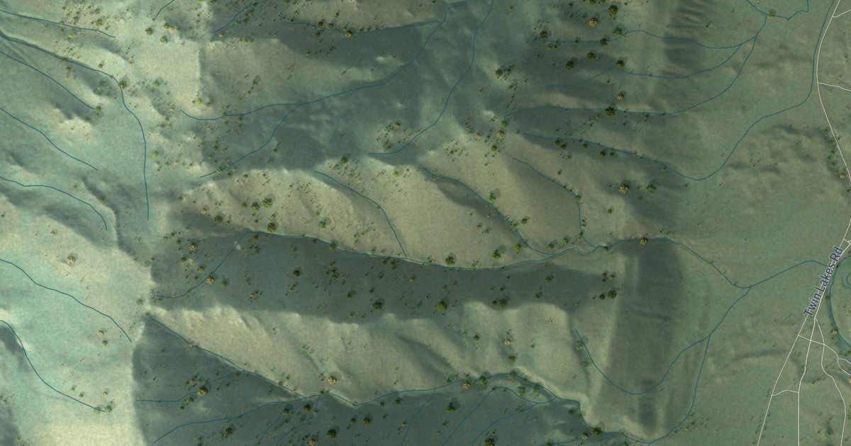 Map of Twin Lakes, Mono County, California in 2026
