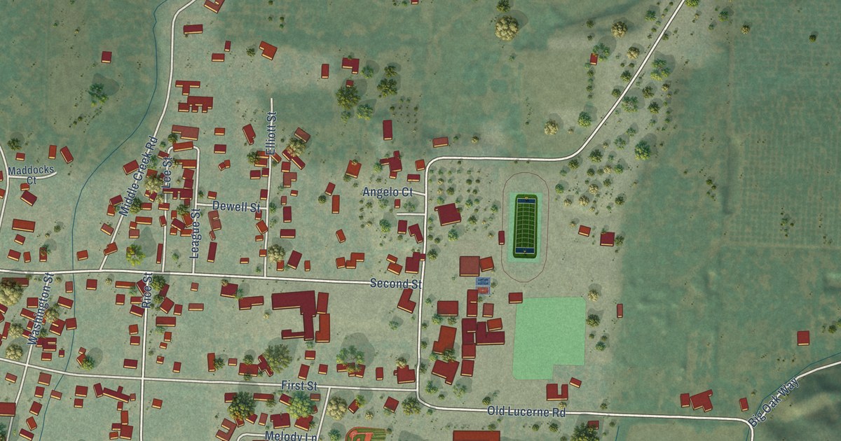 Map of Upper Lake, California in 2026