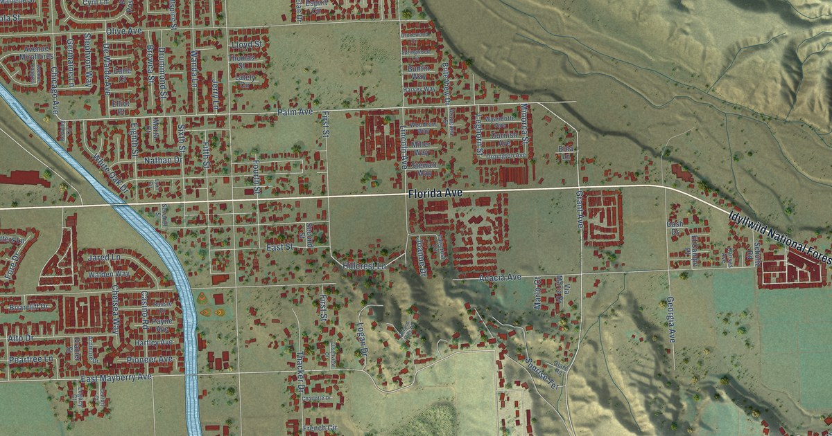 Map of Valle Vista, California in 2026