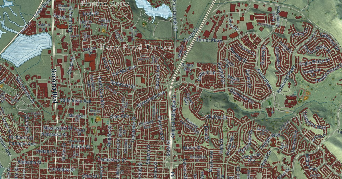Map of Vallejo, California in 2026