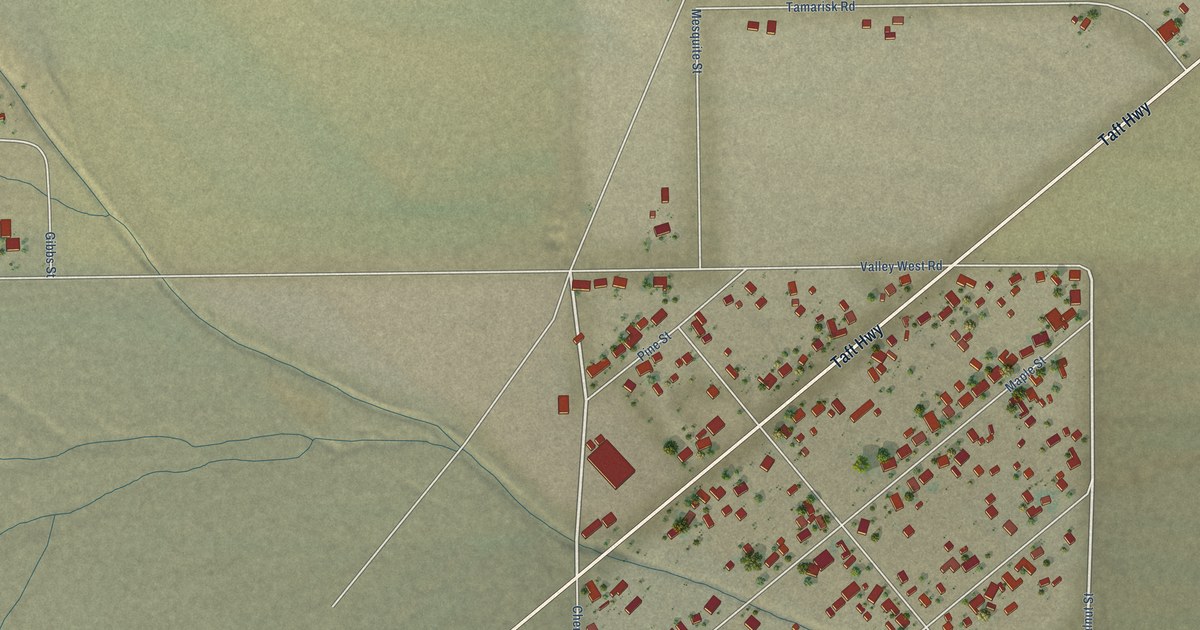 Map of Valley Acres, California in 2026