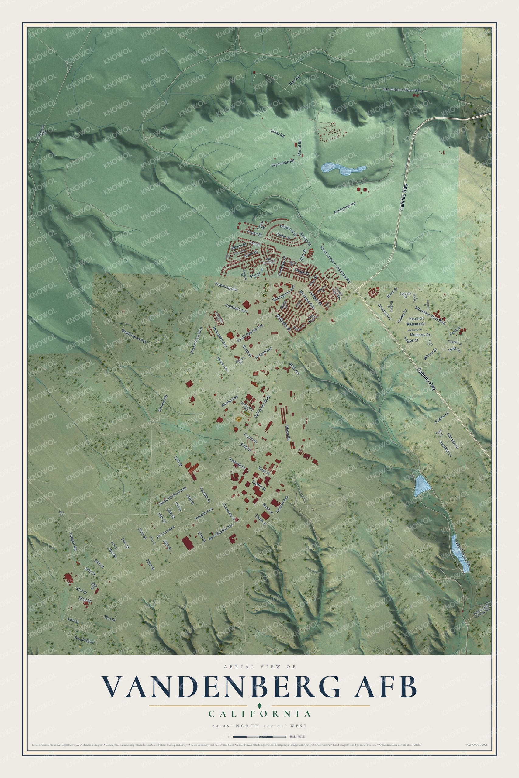 Watermarked full-map preview of Vandenberg AFB, California