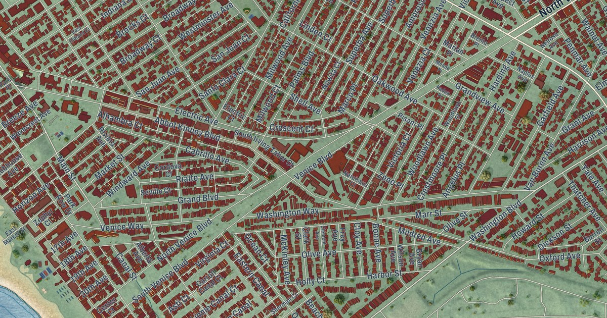 Map of Venice, California in 2026