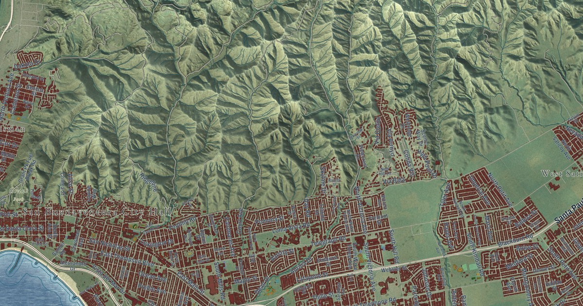 Map of Ventura, California in 2026