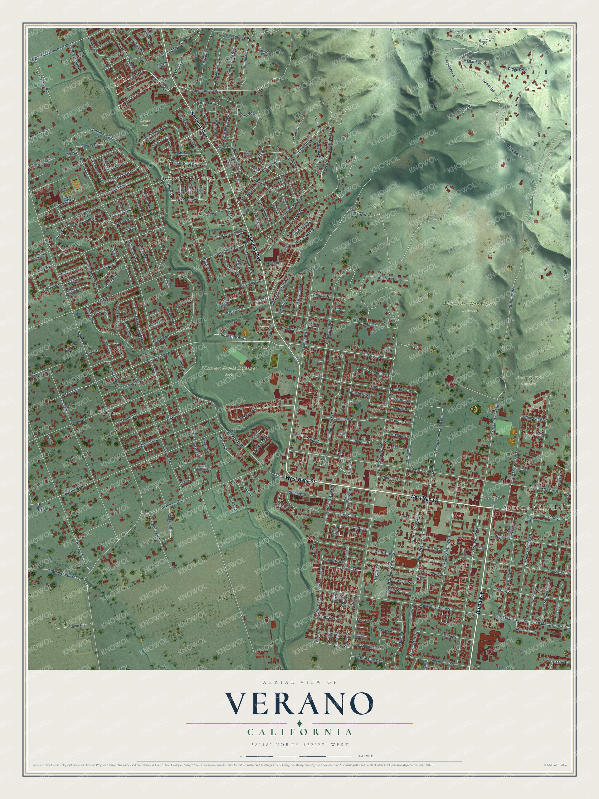 Watermarked full-map preview of Verano, California