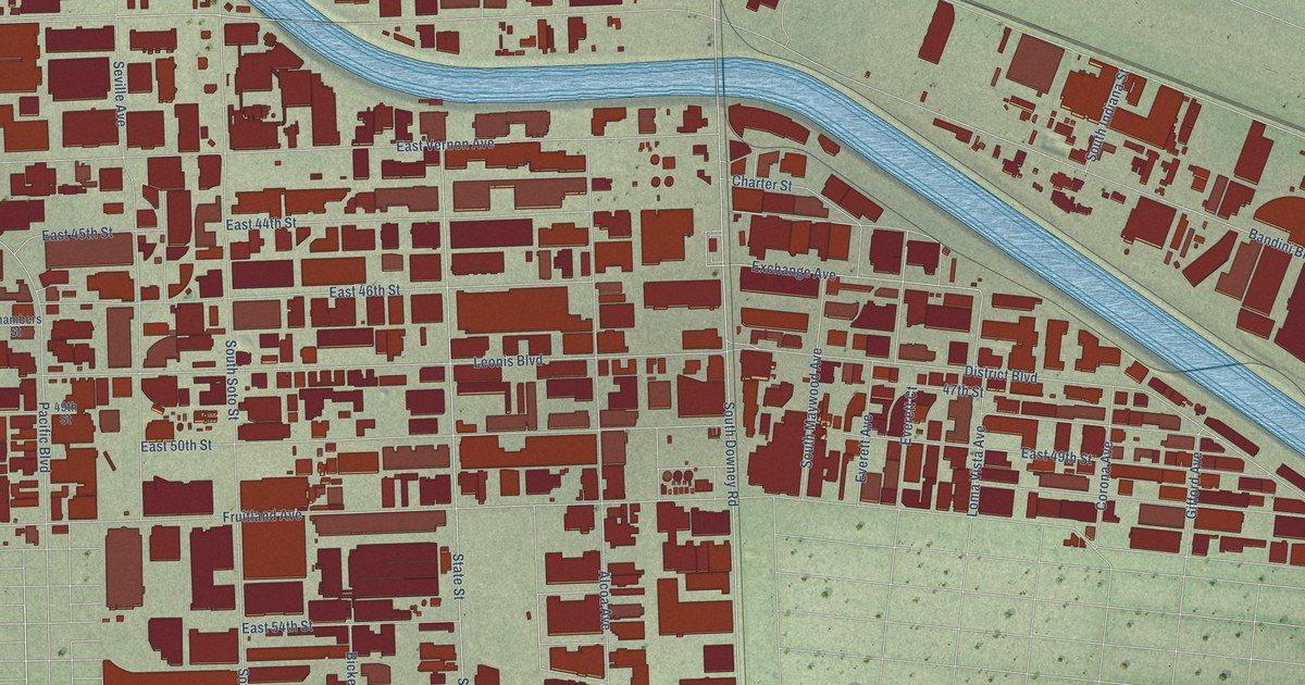 Map of Vernon, California in 2026