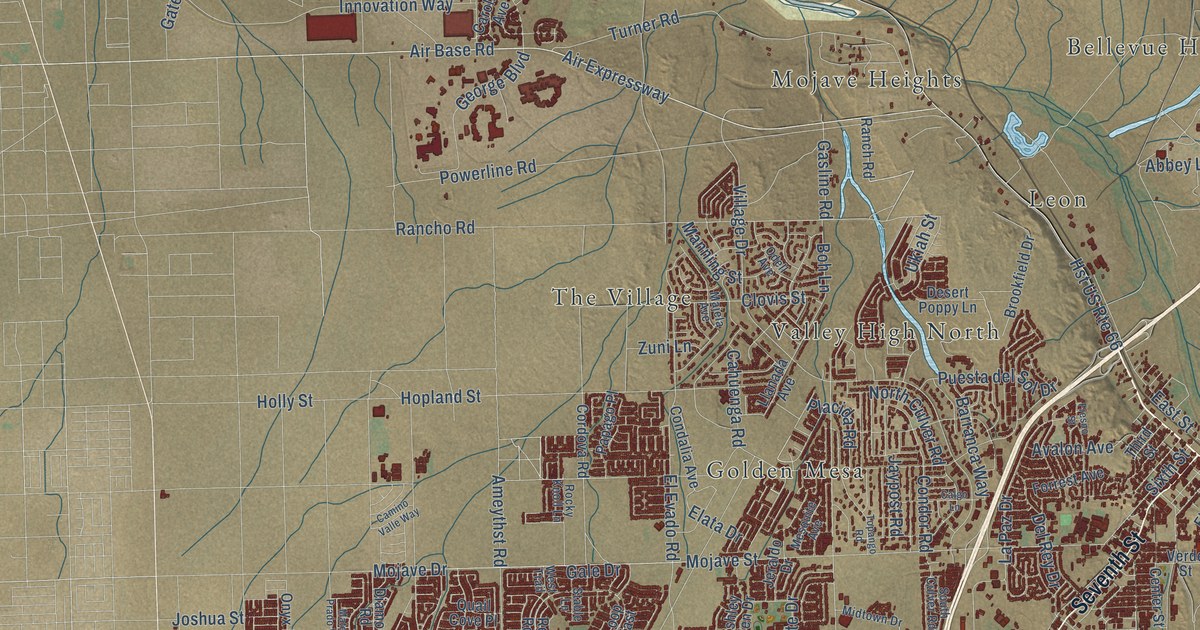 Map of Victorville, California in 2026