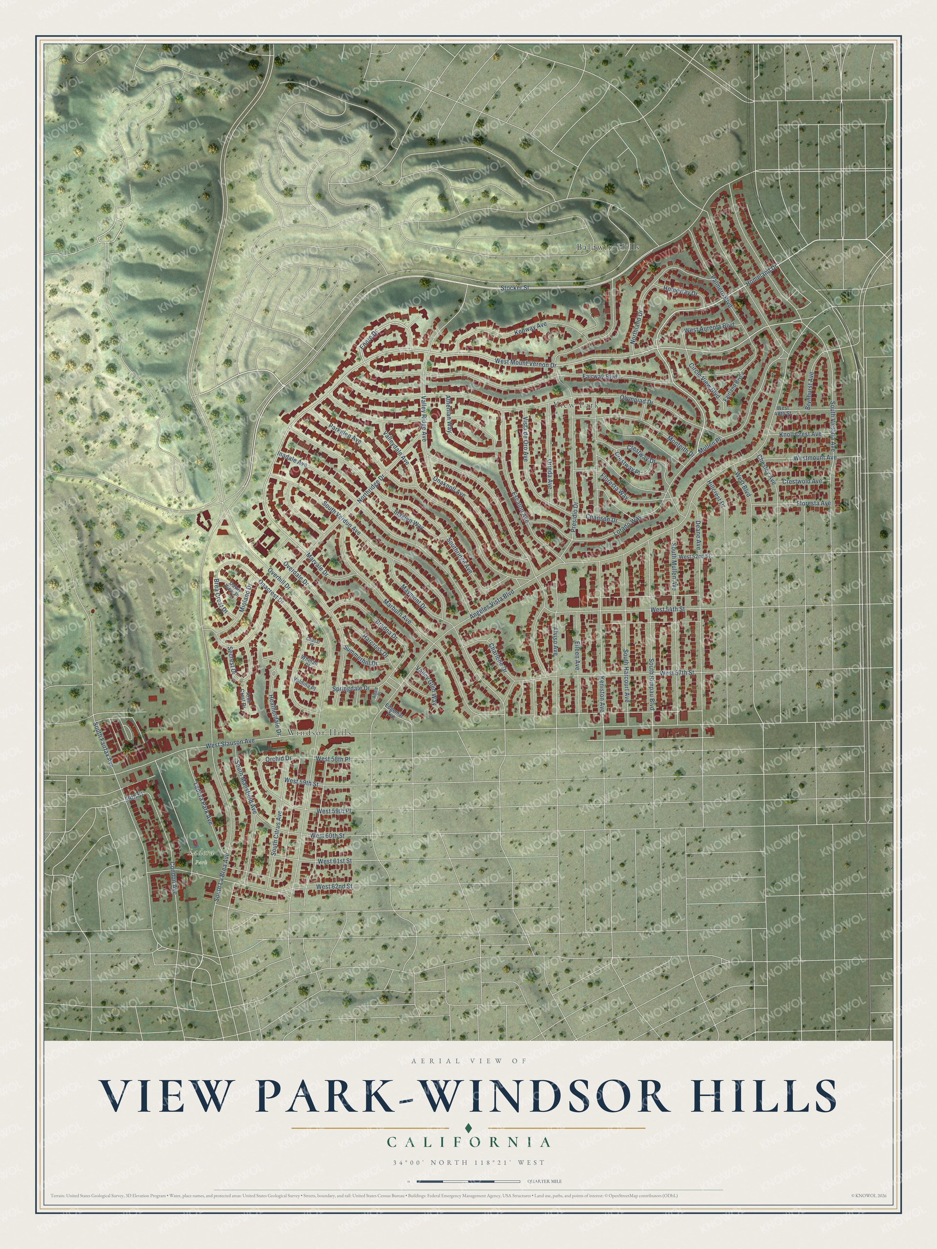Watermarked full-map preview of View Park-Windsor Hills, California