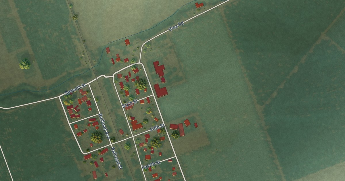 Map of Vina, California in 2026