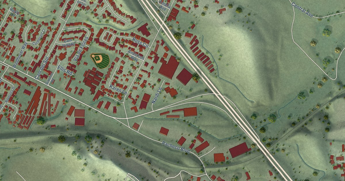Map of Vine Hill, California in 2026