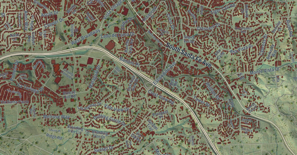 Map of Vista, California in 2026