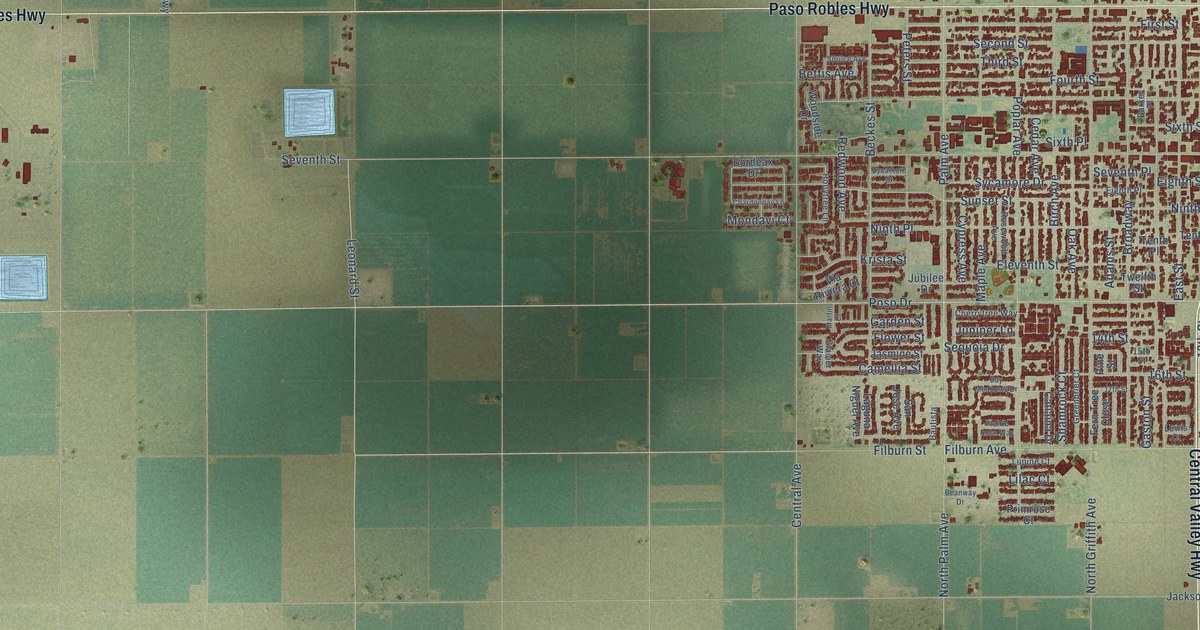 Map of Wasco, California in 2026
