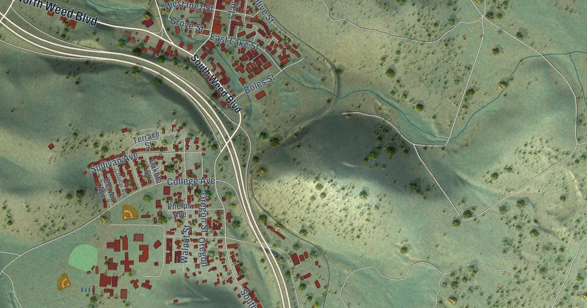 Map of Weed, California in 2026