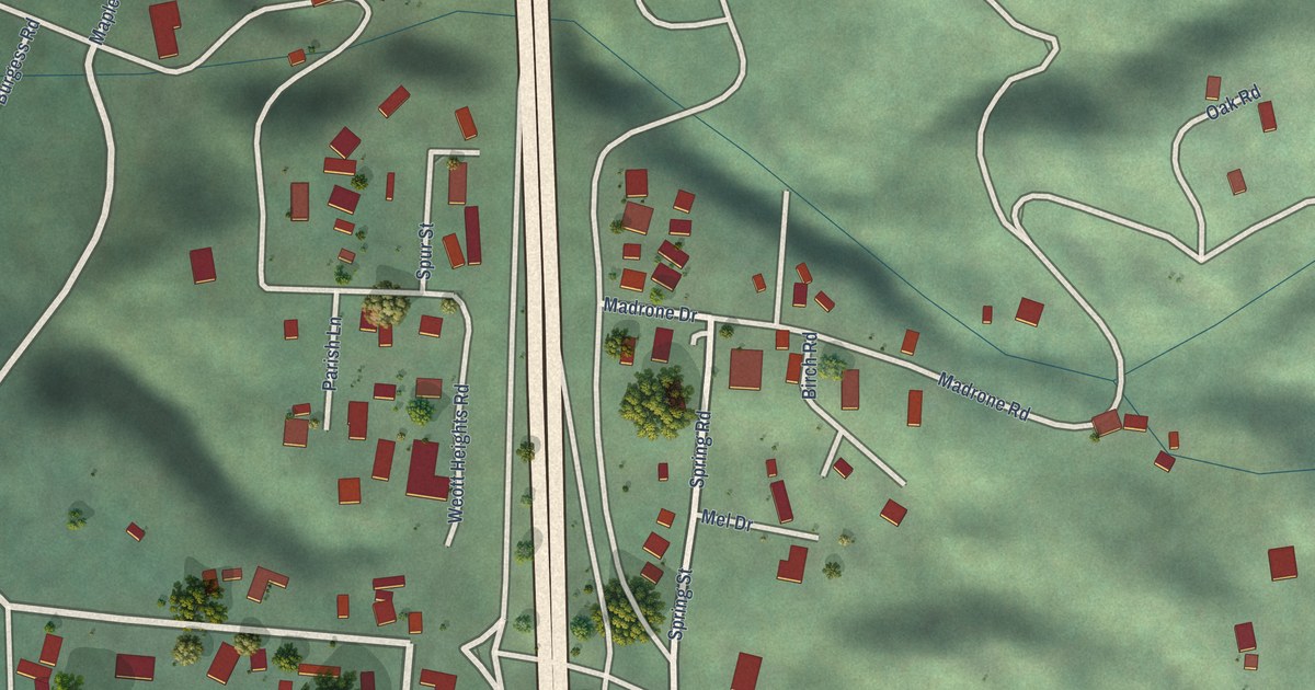 Map of Weott, California in 2026