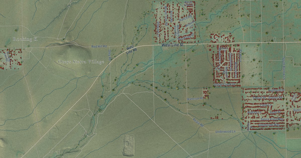 Map of West Bishop, California in 2026