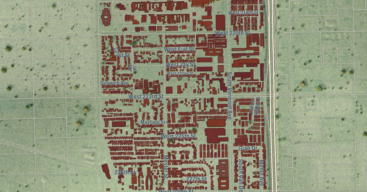 Map of West Carson, California in 2026