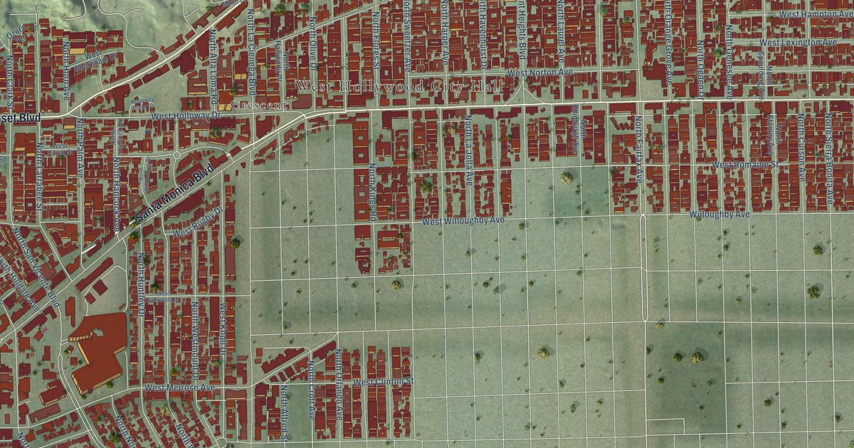 Map of West Hollywood, California in 2026