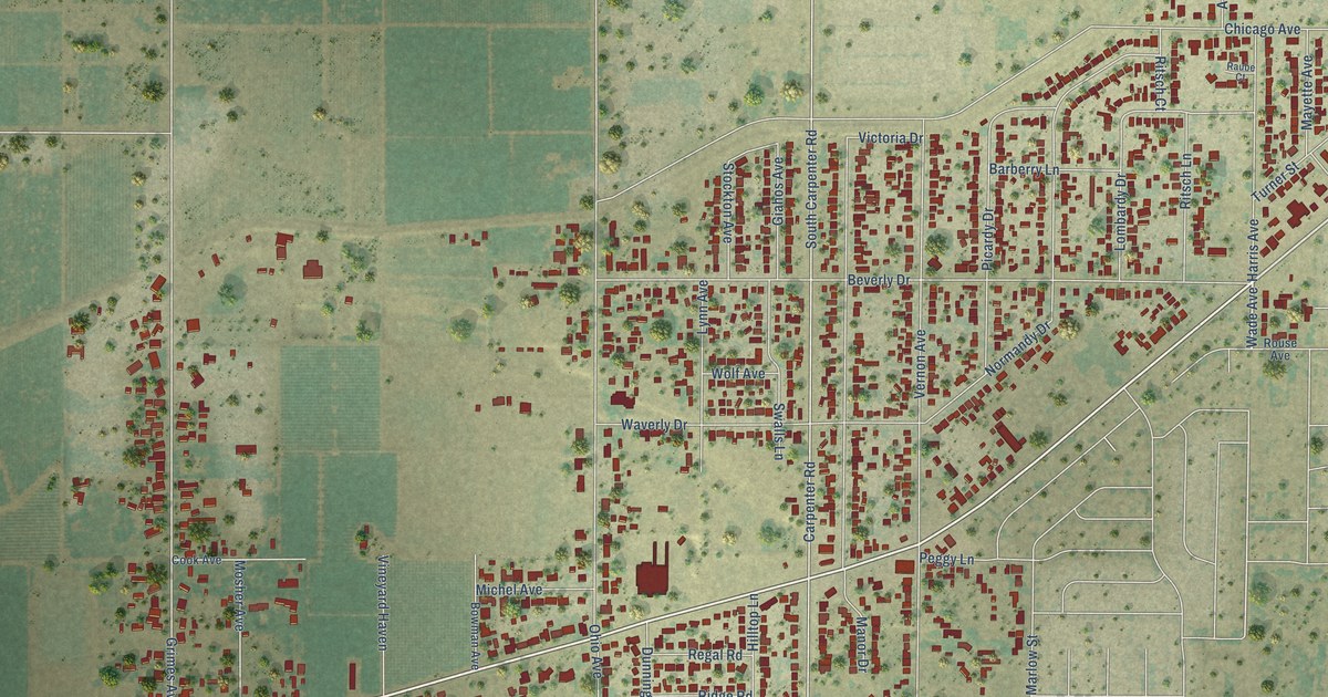Map of West Modesto, California in 2026