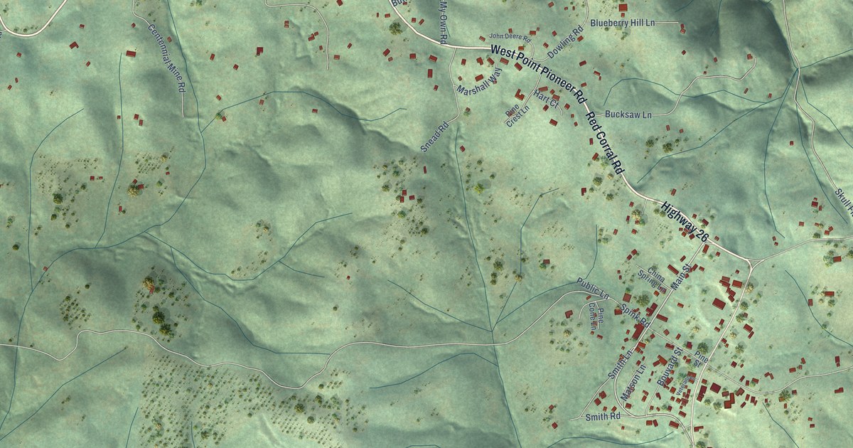 Map of West Point, California in 2026