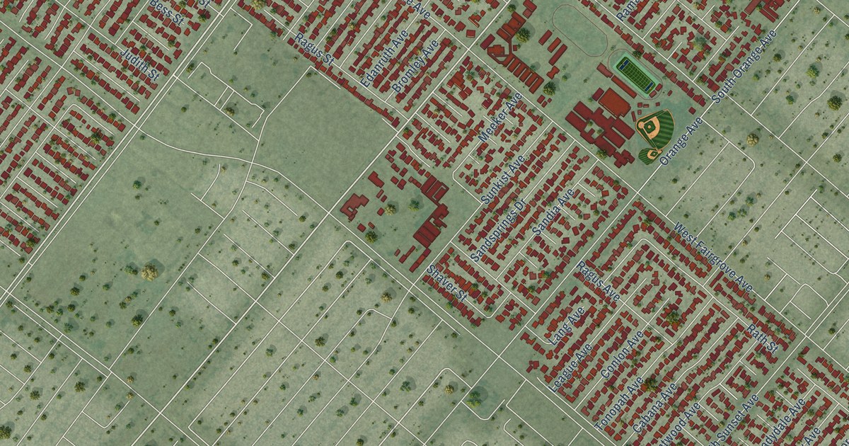 Map of West Puente Valley, California in 2026