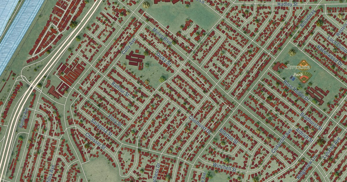 Map of West Whittier-Los Nietos, California in 2026