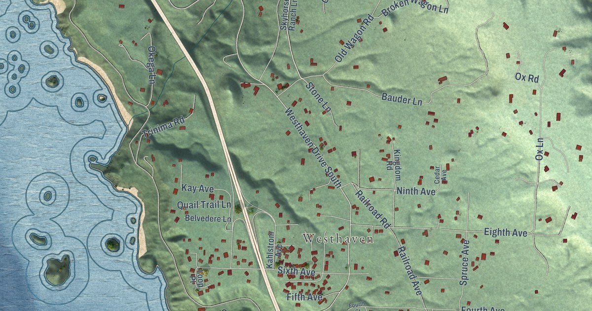 Map of Westhaven-Moonstone, California in 2026