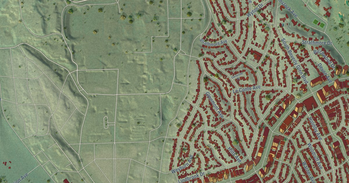 Map of Westwood, California in 2026