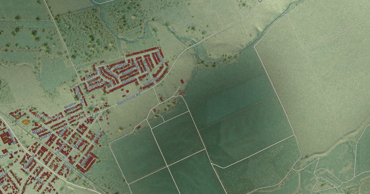 Map of Wheatland, California in 2026