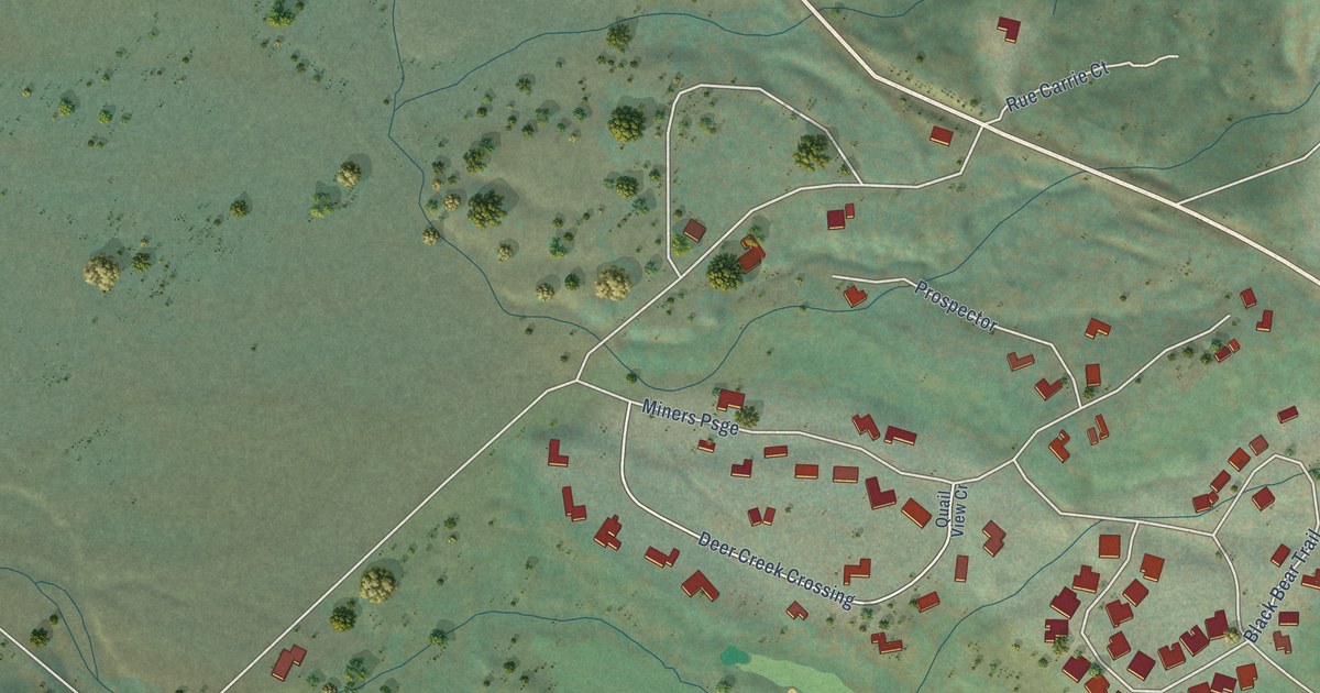Map of Whitehawk, California in 2026