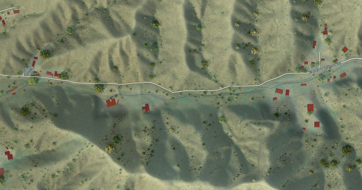 Map of Williams Canyon, California in 2026